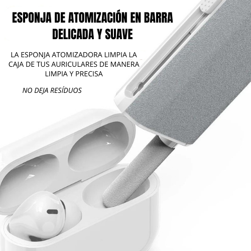 Kit de Limpieza Completo 5 en 1 para Airpods y Dispositivos Electrónicos.