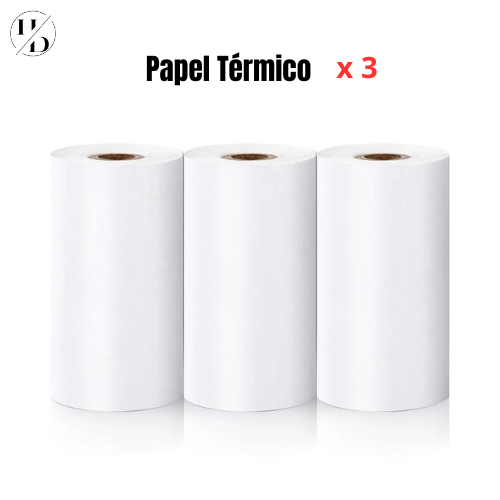 Rollos de Papel para Mini Impresora Portátil.