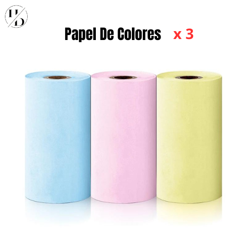 Rollos de Papel para Mini Impresora Portátil.