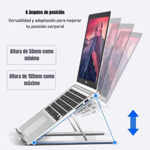 Soporte Portátil para Pc Base. Aleación de Aluminio