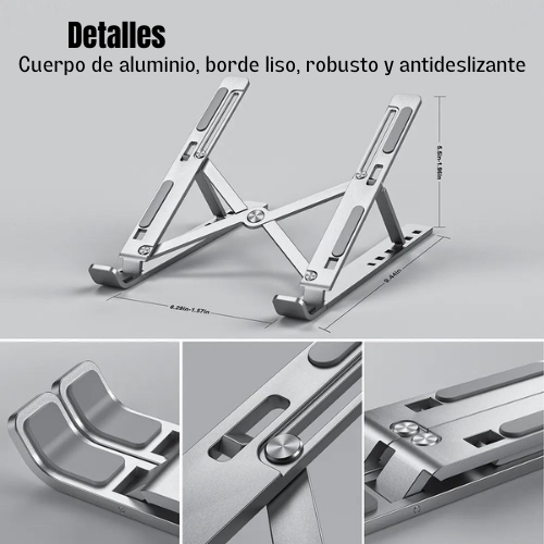 Soporte Portátil para Pc Base. Aleación de Aluminio